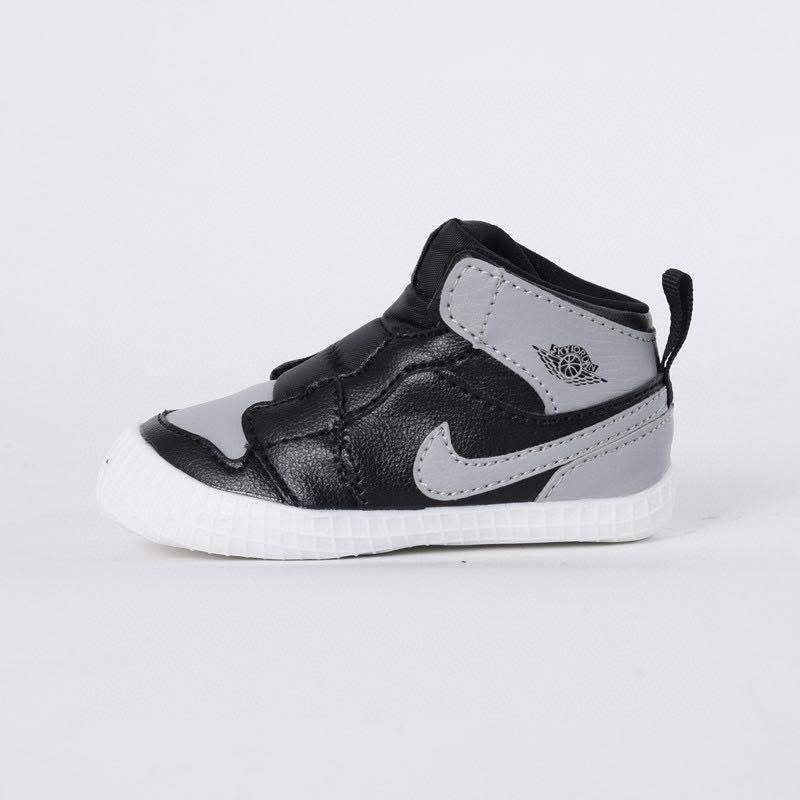 Nike Jordan 1 Crib Bootie Black & Grey