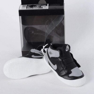 Nike Jordan 1 Crib Bootie Black & Grey