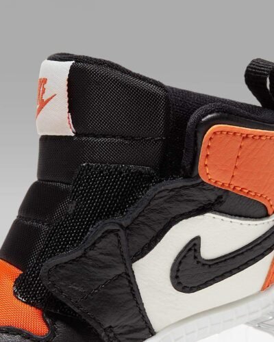Nike Jordan 1 Crib Bootie Black, Orange & White