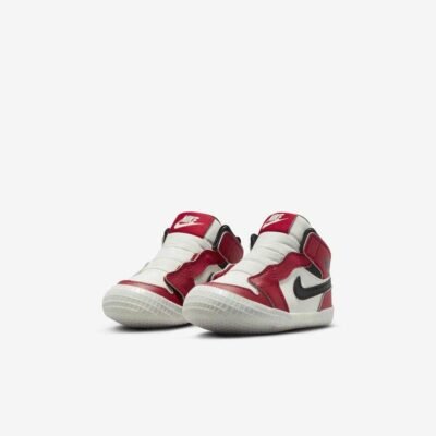 Nike Jordan 1 Crib Bootie White, Red & Black