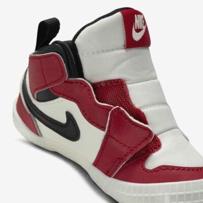 Nike Jordan 1 Crib Bootie White, Red & Black