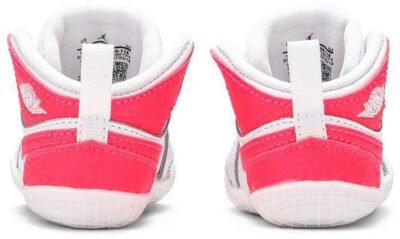 Nike Jordan 1 Crib Bootie White & Hot Pink