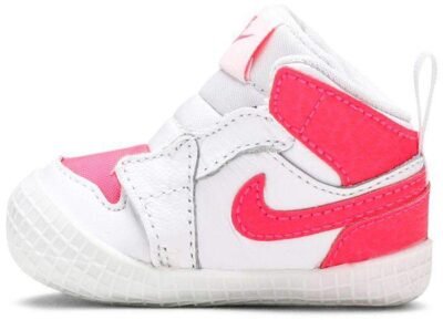 Nike Jordan 1 Crib Bootie White & Hot Pink