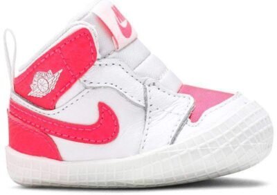 Nike Jordan 1 Crib Bootie White & Hot Pink