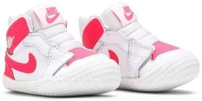 Nike Jordan 1 Crib Bootie White & Hot Pink