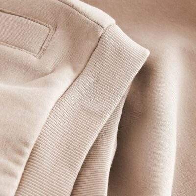 Stone Brown Zip Through Hoodie