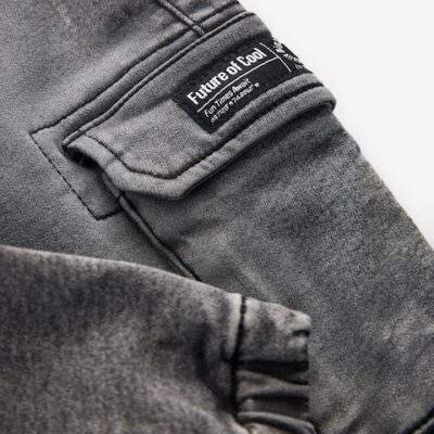 Grey Denim Comfort Cargo Jeans