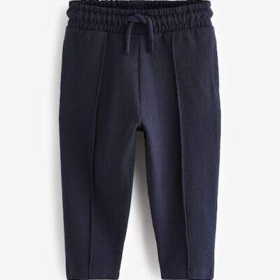 Navy Blue Pintuck 100% Cotton Joggers