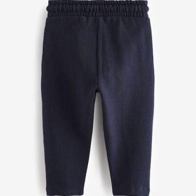Navy Blue Pintuck 100% Cotton Joggers