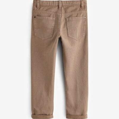 Brown Regular Fit Stretch Jeans