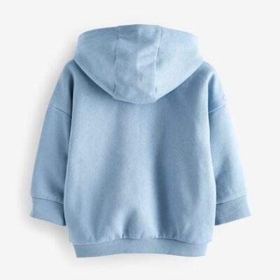 Blue Zip Through Hoodie