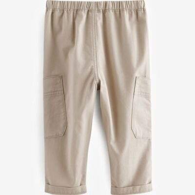 Neutral Cream Side Pocket Pull On Trousers