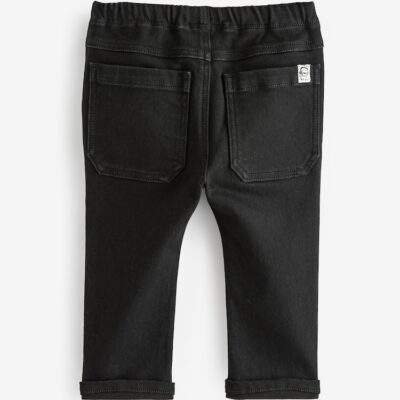 Black Denim Super Soft Pull-On Jeans With Stretch