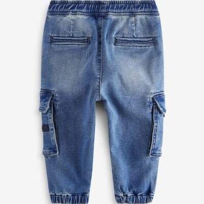 Mid Blue Comfort Cargo Jeans
