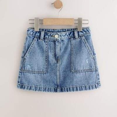 Mid Blue Denim Skirt