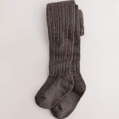 Pink/Mink Check Skirt and Tights Set