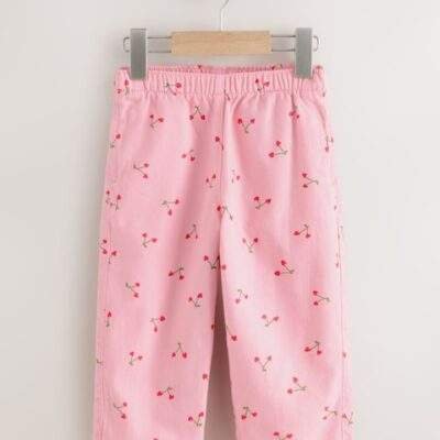 Pink Cherry Printed Trousers
