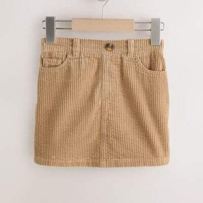 Caramel Brown Corduroy Skirt