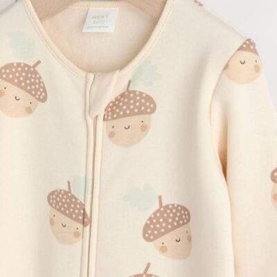 Neutral Baby Two Way Zip Fleece Lined Sleepsuit