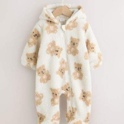 Natural Bear Borg All Over Printed Baby Pramsuit