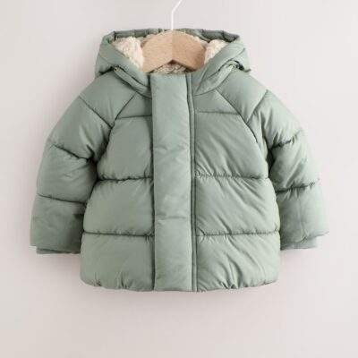 Sage Green Baby Puffer Jacket