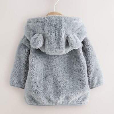 Grey Fleece Baby Zip Jacket