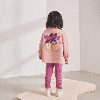 Pink Bunny Long Sleeve Top and Leggings Set