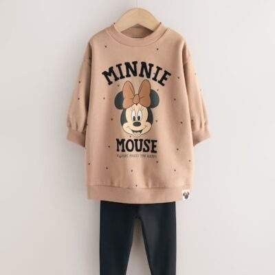 Minnie Mouse Disney Dress and Leggings Set