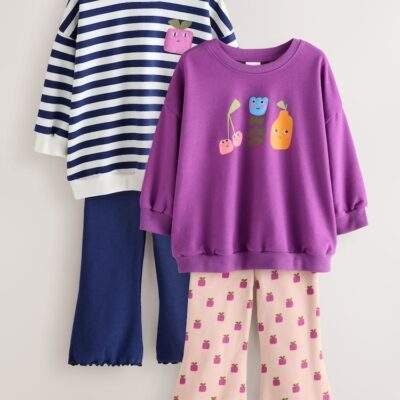 Purple Sweatshirt Set 4 Pack