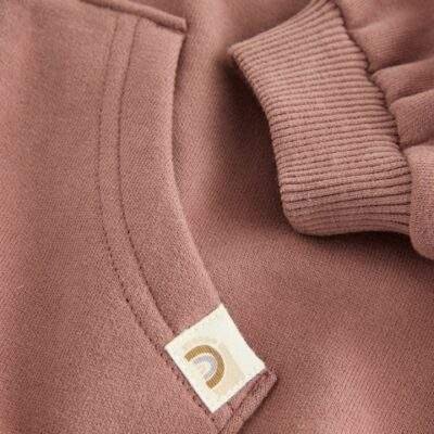 Mocha Brown Zip Through Hoodie