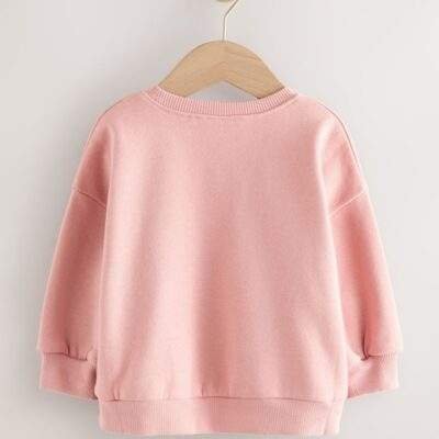 Pink Fairy Characters Crew Neck Sweatshirt