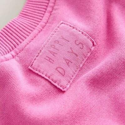 Pink Heart Animal Print Sweatshirt & Flare Leggings Set