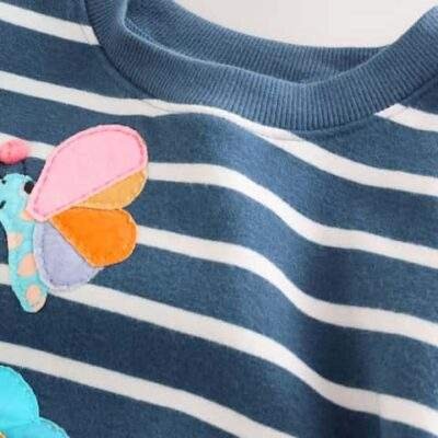 Navy Stripe Characters Sweatshirt and Leggings Set