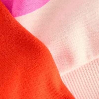 Pink/Red Heart Sweatshirt and Barrel Leg Joggers Set