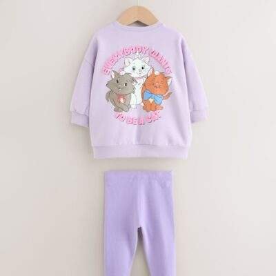 Lilac Purple Disney Aristocats Sweatshirt & Leggings Set