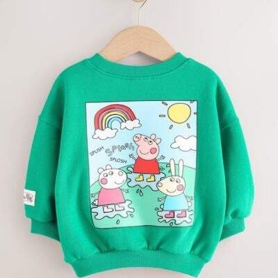 Green Peppa Pig Crew Neck Sweatshirt