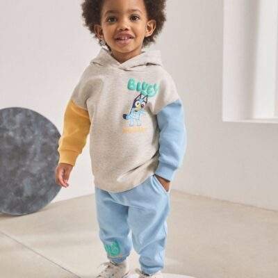 Ecru Marl Bluey Hoodie and Joggers Set