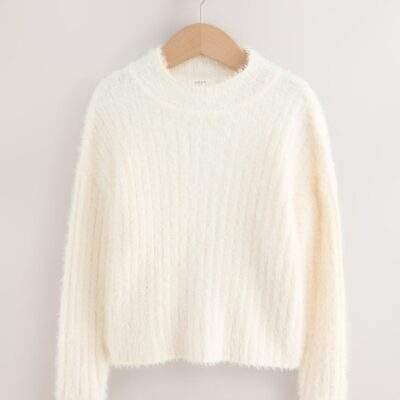 Ecru Fluffy Jumper