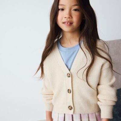 Ecru Boxy Cardigan