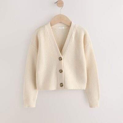 Ecru Boxy Cardigan