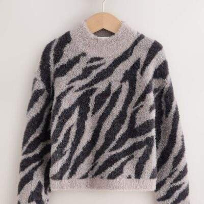 Zebra Fluffy Jumper