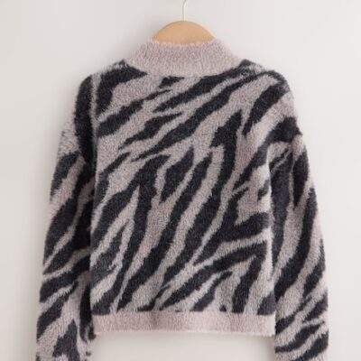Zebra Fluffy Jumper