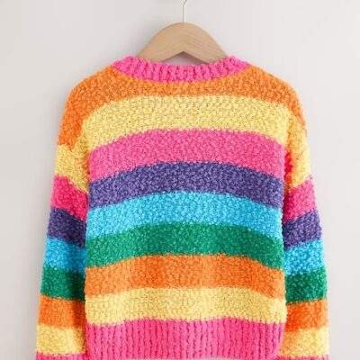 Multi Rainbow Stripe Jumper