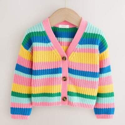 Rainbow V-Neck Cardigan