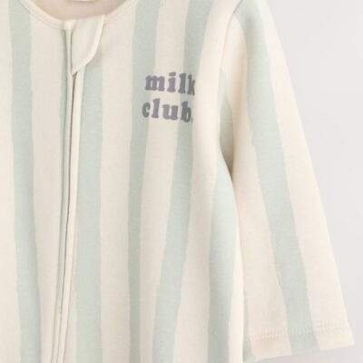 Sage Green Milk Club Baby Fleece Lined Sleepsuit