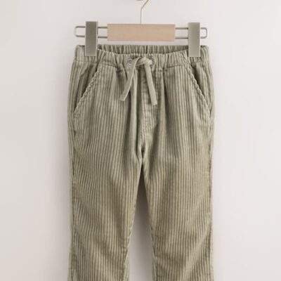 Sage Green Corduroy Pull On Trousers
