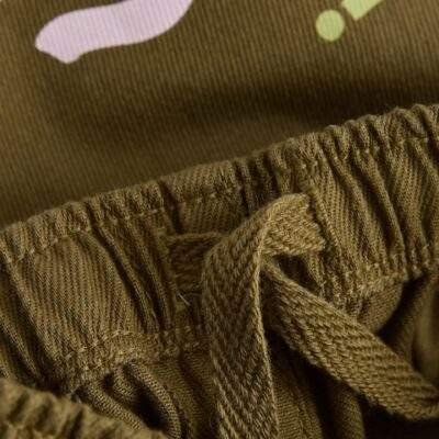 Green Shapes Pull On Wide Trousers