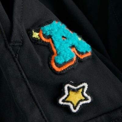 Black Varsity Cargo Trousers