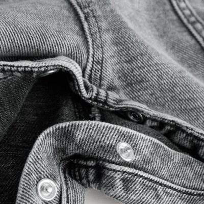 Grey Denim Dungarees