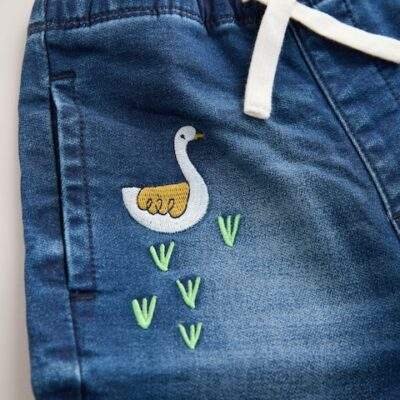 Mid Blue Farm Character Pull On Jeans